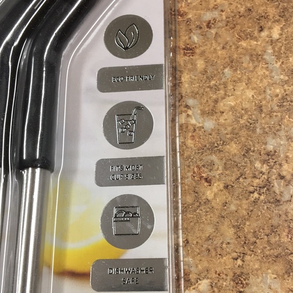 Brookstone Set of 6 Reusable Straws NWT - Picture 5 of 5